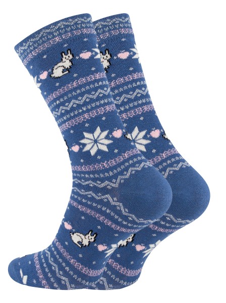 Häschen Socken - blau