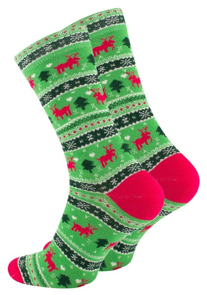 Rentier Socken - Grün