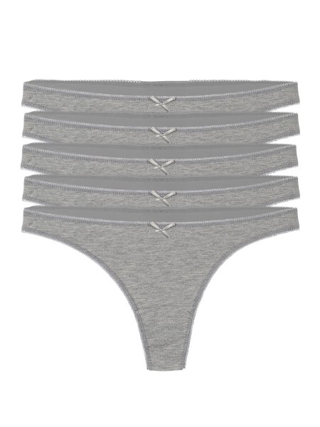 Set of 5 Yenita® Women`s Thong made of the finest cotton