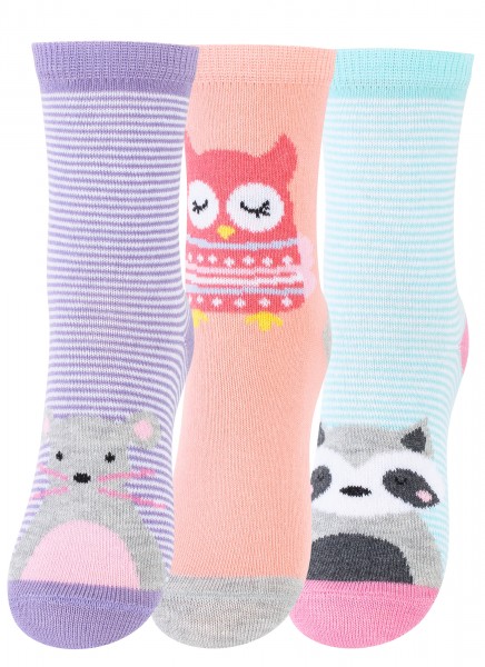 6 Paar Kinder Socken - Tiermotive