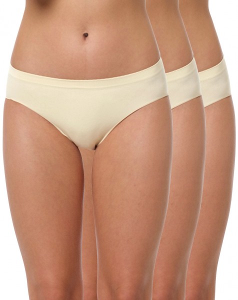 3 Pack womens seamless microfibre waist briefs, Low Cut by Yenita®