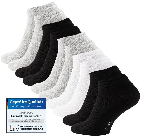 10 Pairs of STARK SOUL Essential Cotton Ankle Socks
