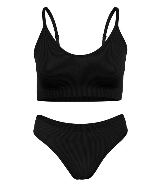"Ribbed Collection" Bra & String Set