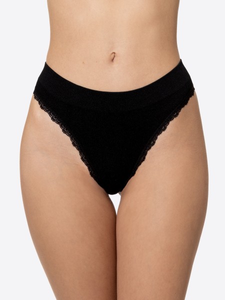 "Ribbed Collection" Lace Thong