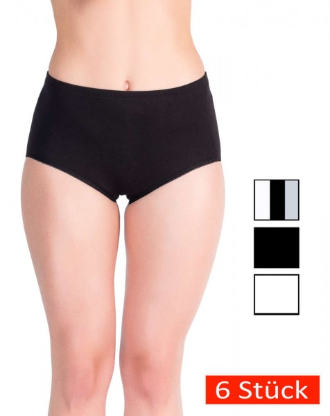 6 Pack Women`s/Ladies Maxi Briefs, Cotton Stretch