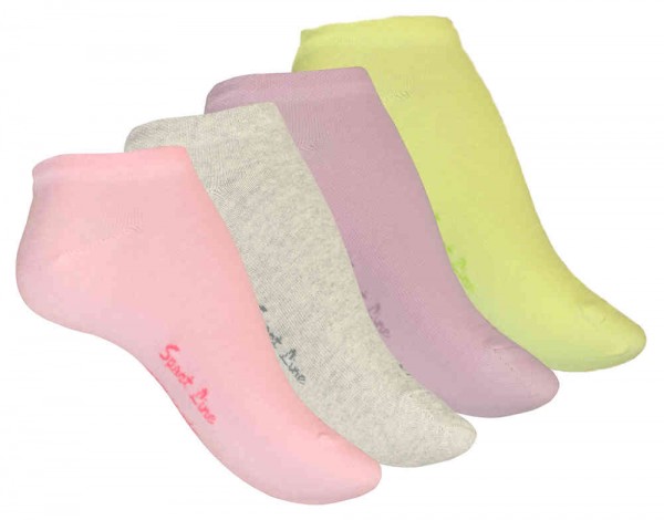 8 Paar SPORT LINE - Damen Sneaker Socken, Pastell