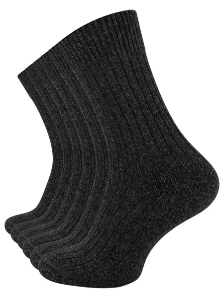 6 pair Men's Chunky Wool Socks with cushioned sole, extra warm