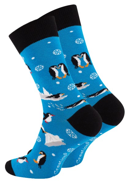 Pinguin Socken - Blau