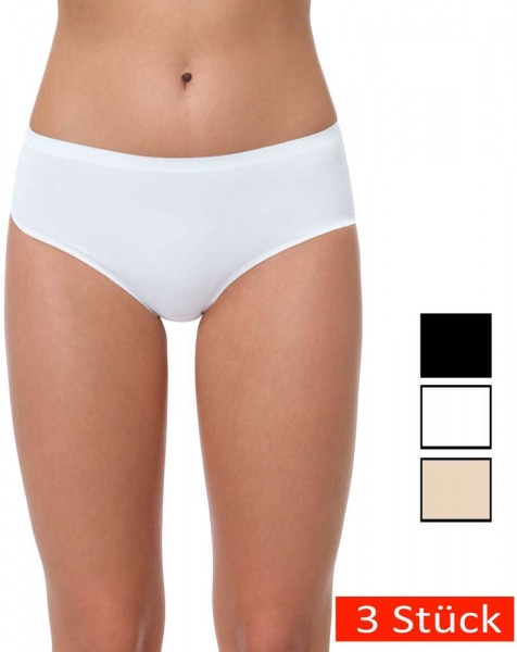 3 pack of womens invisible seamless microfibre waist briefs