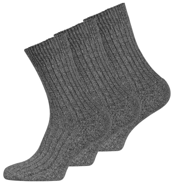 6 pair Men's Chunky Wool Socks with cushioned sole, extra warm