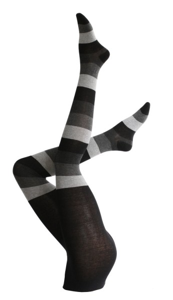 Fashionable and warm Women's Soft Cotton Tights with Stripes