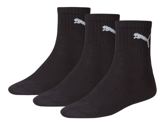 3 pairs of original Puma Sport Socks, black