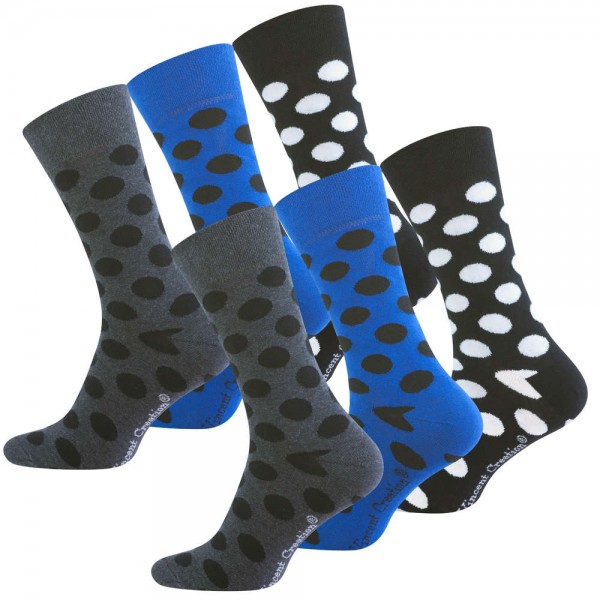 6 Paar Herren Trendy Casual Socken -DOTS-