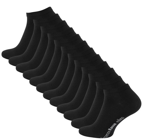 12 | 24 Paar Sneaker Socken, Schwarz, Weiss, Grau