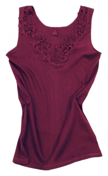 Women's/Ladies Shirt -Vest- Undershirt, with extra large lace