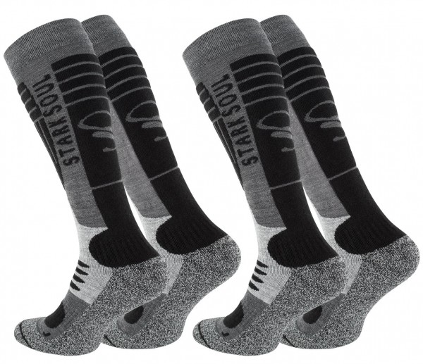 2 Paar Ski & Snowboard Socken, Spezialpolsterung