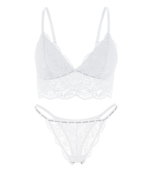 String und BH mit Spitze - Lacy Thong & Bralette