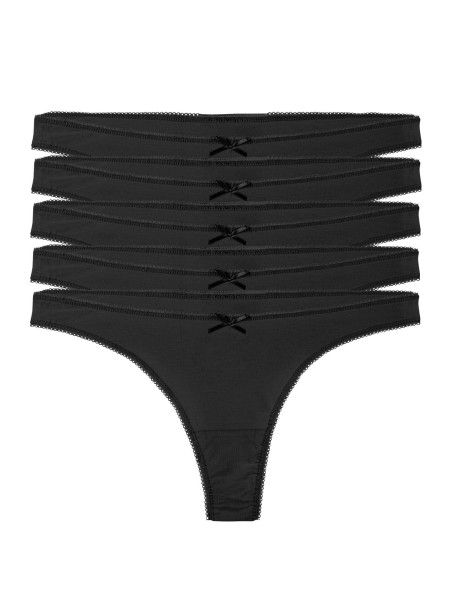 Set of 5 Yenita® Women`s Thong made of the finest cotton