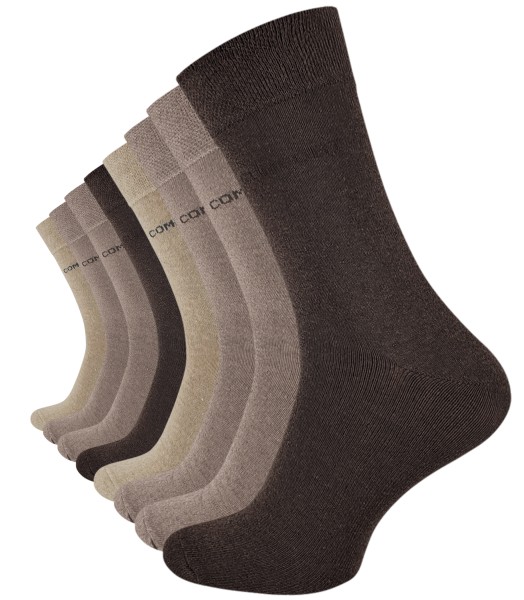 8 Pairs Men's COMFORT Socks, no-elastic, Soft Loop cuff