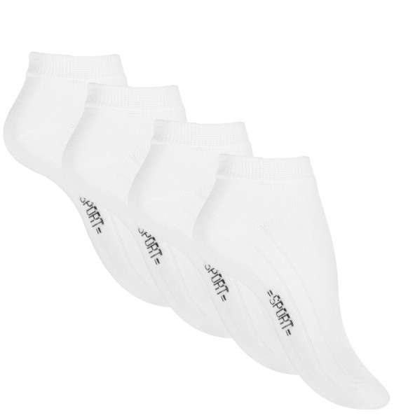 8 Pair Ladies white Sneaker - Ankle Socks with ribbed sole