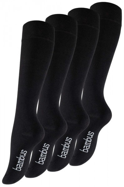 4 Pairs of Ladies BAMBOO knee socks with handlinked toes