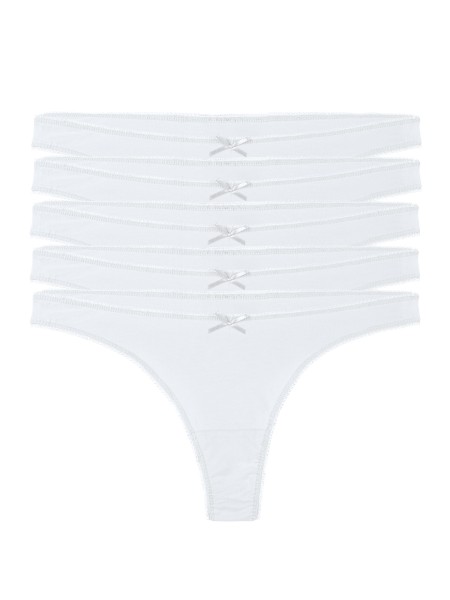 Set of 5 Yenita® Women`s Thong made of the finest cotton