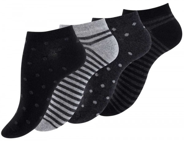 8 Pairs of Ladies ankle socks, Trendy dotted and striped