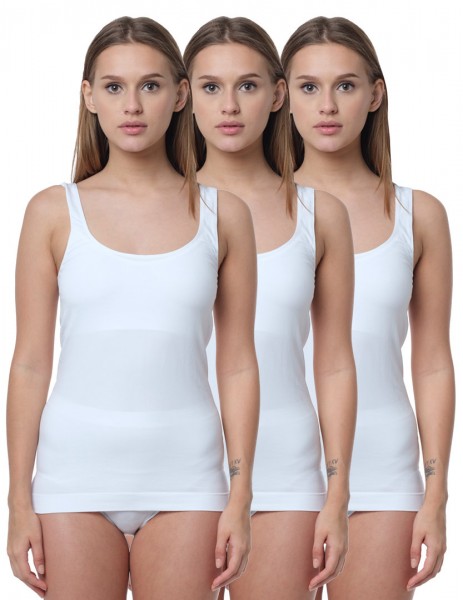 Women's / Ladies Microfibre Seamless Vest-Shirt-Undershirt