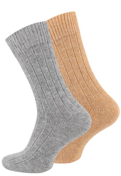 2 Paar Alpaka Socken, Unisex Wollsocken