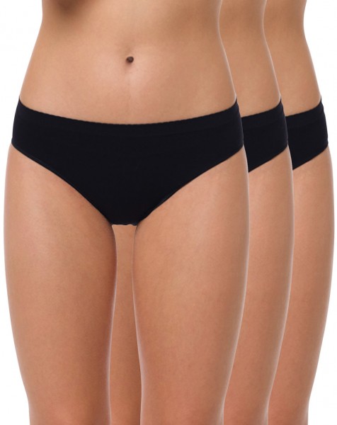 3 Pack womens seamless microfibre waist briefs, Low Cut by Yenita®