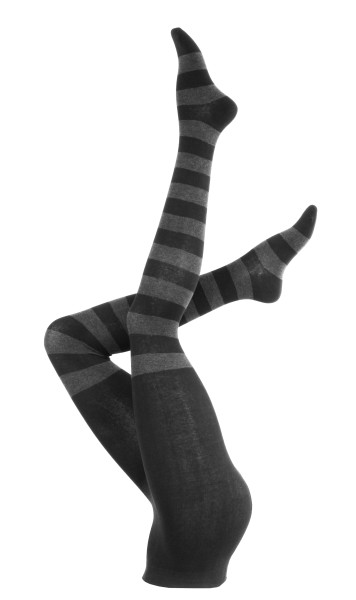 Fashionable and warm Women's Soft Cotton Tights with Stripes