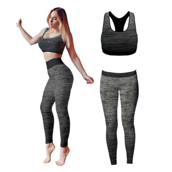 GYM Sportbekleidungs-Set, BH Top oder Tank Top + Leggings