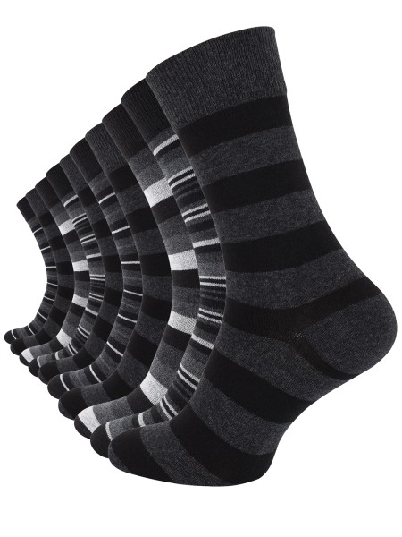 10 Paar Herren Casual Socken -STRIPES-