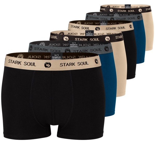 6 Pack STARK SOUL® Men's Boxer Shorts - Trunks