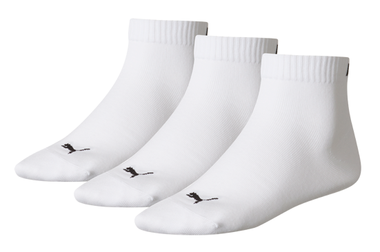 3 pairs of original Puma Quarter Socks white
