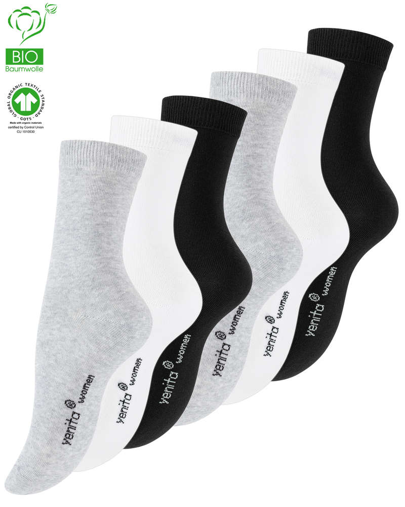 6 Paar Yenita® BIO Baumwoll-Socken bei Cottonprime.de