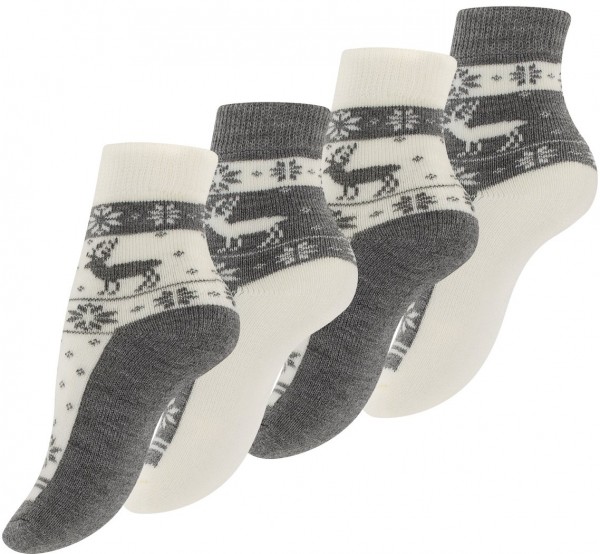 4 Paar Thermo-Socken im Norwegerdesign