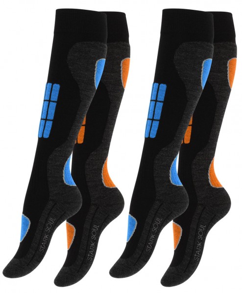 2 Paar Skisocken, Wintersport Socken, Spezialpolsterung