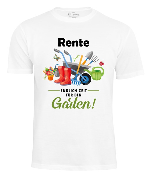 T-Shirt "Rente - Endlich Zeit für den Garten"