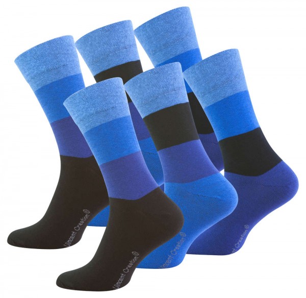 6 Paar Herren Casual Socken -with Stripes-