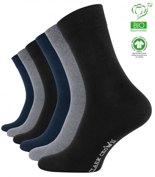 6 Pairs of Clark Crown® Organic Cotton Socks