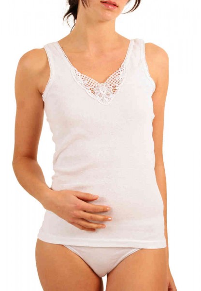 4 Pack womens Sleeveless Vest-Undershirt, with lace