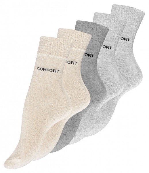 10 Pack Ladies Cotton Socks"COMFORT" non elastic