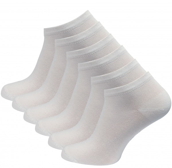 6 Pair of bamboo Ankle Socks, Trainer Liners, black