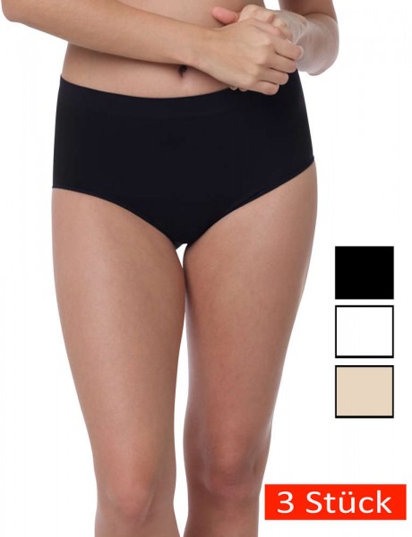 3 Pack Women's / Ladies Microfibre Briefs, Maxi Briefs