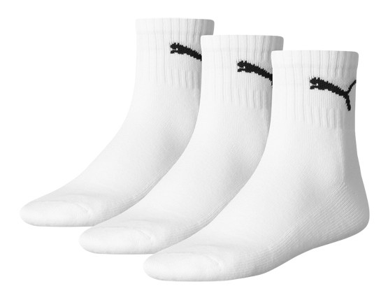 3 pairs of original Puma Sport Socks, white