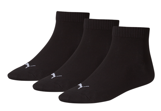 3 pairs of original Puma Quarter Socks black