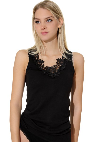 Women's/Ladies Shirt -Vest- Undershirt, with extra large lace