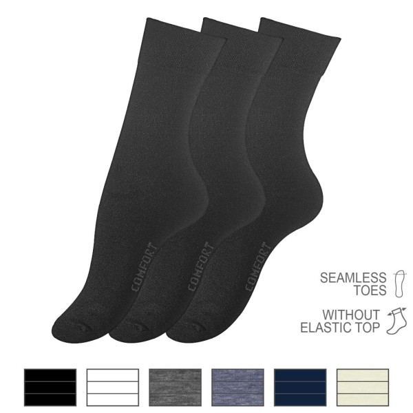 Pack of 6 Pair women Diabetic Socks, Seam free