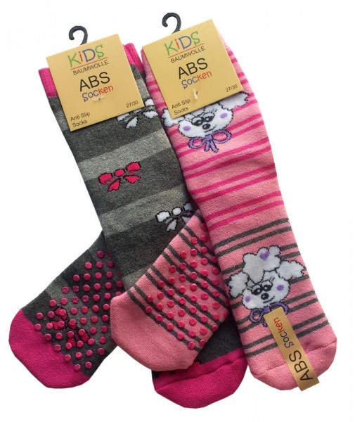 2 Pair Children ABS Slipper Socks Full Terry Socks